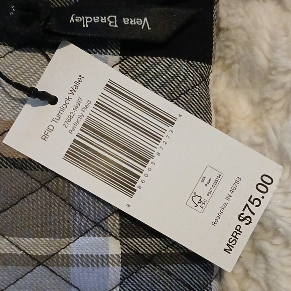 Vera Bradley Cotton Turn Lock Wallet w/RFID Protection - Picture 9 of 13